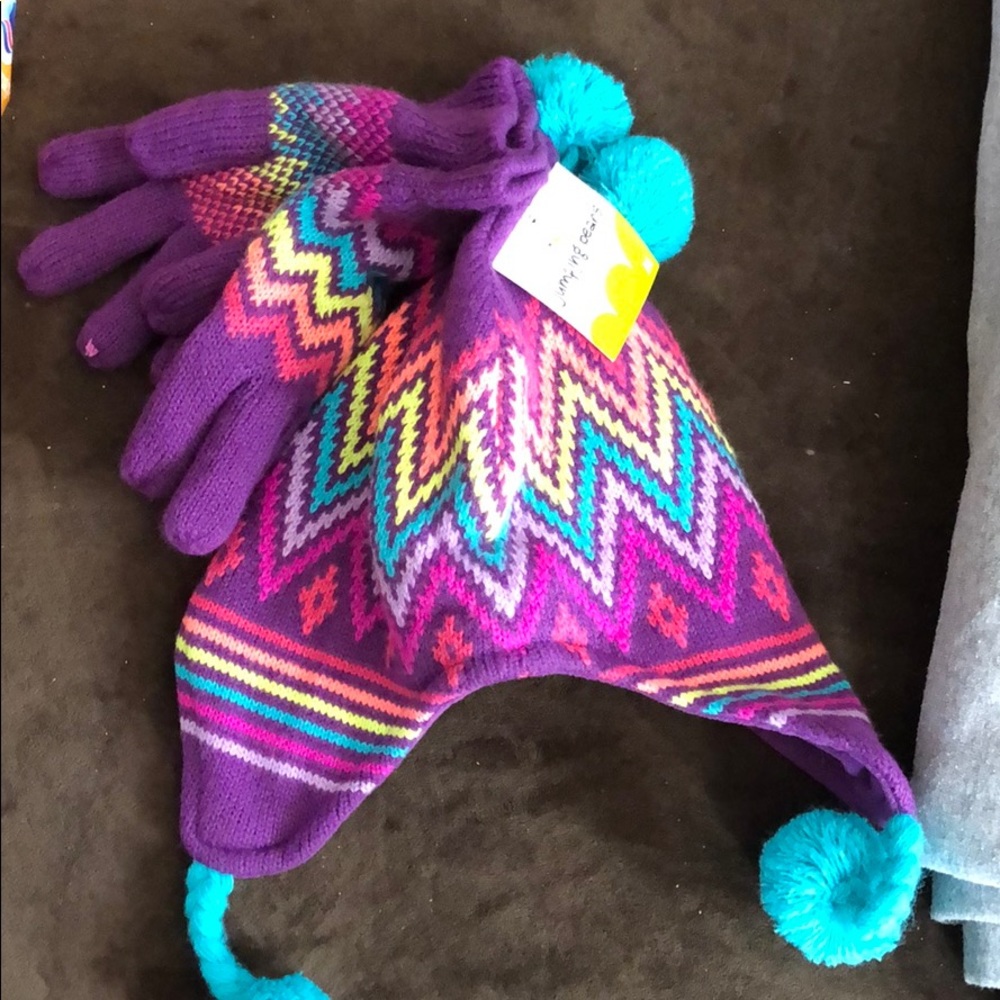 Jumping Beans hat and gloves set